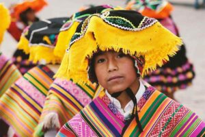 Peruvian child in traditional costume